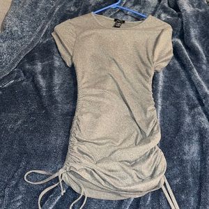 Cute light gray soft t shirt dress